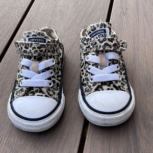 Converse Leopard Print Velcro shoe- toddler size 4